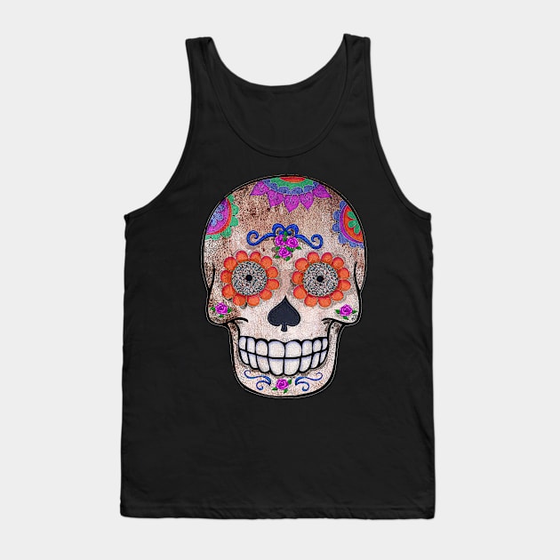 Sugar Skull DOTD Style Tank Top by CheriesArt